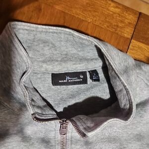 Marc Anthony Men's Zip-Up Sweater in Light Gray